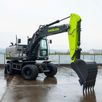 Excavatrice sur pneus ZE150WG G-Series Highway Pro 15 roues, moteur Cummins, transmission CVT à triple vitesse, commande ELAC, pompe moteur