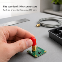 Capuchon anti-poussière en plastique rouge pour connecteur SMA, couvercle de protection à enfiler pour ports d'antenne RF inutilisés, vente en gros d'usine