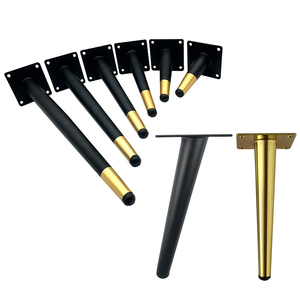 Hot Sale Custom Black and Golden Sofa Foot Table Base Decorative Metal Furniture Legs for Chair Cabinet Table Bed