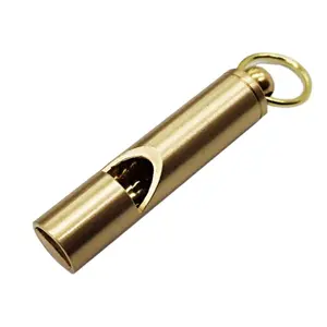 Copper Handicraft Brass Whistle Key Chain Camp Training Whistle Key Chain Pendant Creative Brass