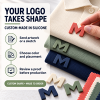 Patch logo 3D personnalisé en caoutchouc, étiquette de transfert thermique en silicone mat haute densité pour vêtements, sweats à capuche, t-shirts, casquettes