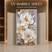 Panel Decorativo de Pared MORLENX 3D con Diseño Floral en PVC UV, Impermeable y Fácil de Limpiar, para Dormitorios y Paredes Decorativas