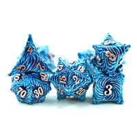 Usine en gros 7 pièces en alliage de zinc polyédrique donjons et dragons ensembles de dés pour les jeux du MDN