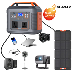 ขายดีที่สุด 300W 230.4Wh LiFePO4 สถานีไฟฟ้าแบบพกพา 12.8V 18Ah เครื่องกำเนิดไฟฟ้าพลังงานแสงอาทิตย์สำหรับตั้งแคมป์กลางแจ้งสำรองพลังงานจัดส่งฟรี - Product Image 1