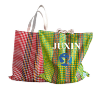 Sac de courses en raphia multicolore du Ghana, de la Tanzanie et de la Mauritanie, petit sac en polypropylène laminé tissé PP