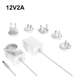 MYIXI 24W 12V 2A Power Supply EU UK US AU Globe Plug Set Power Adapter Power Adaptor AC DC FCC ROHS CE KC PSE SAA