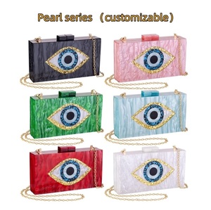 Bolsos de Mano de Lujo para Mujer, Bolsos de Noche con Ojos Malvados y Diseño de Mármol, Lentejuelas, Nuevos <span class=keywords><strong>Colores</strong></span> Personalizados para Fiestas, Uso Diario y Cumpleaños - Product Image 6