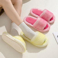 Barbe à papa chaude pour femmes pour pantoufles vente en gros amorti conception à bout ouvert pour un usage domestique en hiver été automne
