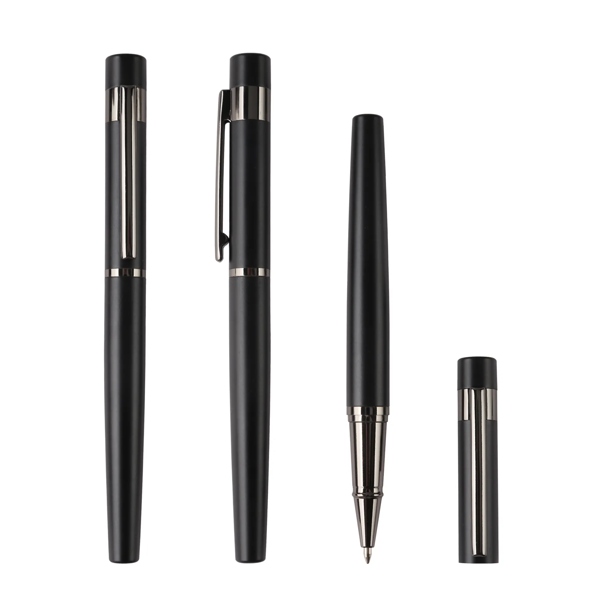 Ttx Hoge Kwaliteit Elegant Black Metal Balpen Nieuwe Novelty Ontwerp Custom Pen Promotionele Roller Pen