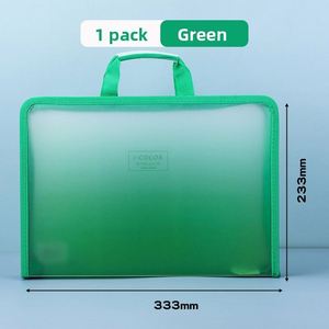 Transparent PP A4 Portable <b>File</b> Bag Large-Capacity Zippered Student Test Paper Document <b>Storage</b> Thickened Waterproof - Product Image 3