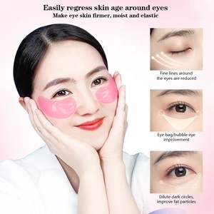 Patchs Hydrogel pour les Yeux à la Rose Marque Blanche Masque Contour des Yeux Cernes Poches Collagène Acide Hyaluronique Glycérine Vitamine C Végétalien OEM - Product Image 5