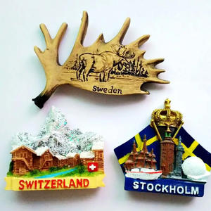 Personnalisé <span class=keywords><strong>Suède</strong></span> <span class=keywords><strong>Stockholm</strong></span> monument tourisme mémorial paysage réfrigérateur autocollant magnétique Bateau Viking aimant de réfrigérateur en forme d'orignal - Product Image 5