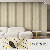 Autocollant mural auto-adhésif 3D imperméable résistant aux taches à effet bois, facile à installer, décoration murale pour la maison