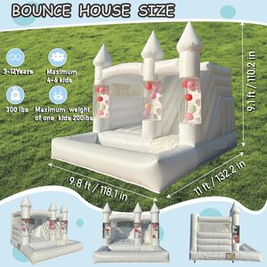 <span class=keywords><strong>Château</strong></span> gonflable blanc pour intérieur et extérieur avec piscine à balles et toboggan pour mariage, fête d'enfants, décoration <span class=keywords><strong>de</strong></span> fête d'anniversaire - Product Image 5