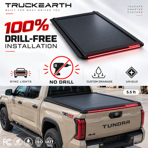 Couverture de benne rigide rétractable à LED Toyota Tundra CrewMax pour benne de 5,5 pieds en alliage d'aluminium - Product Image 1