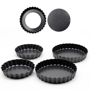 Thép Carbon Tart Pan Nhà Cung Cấp Có Thể Tháo Rời Loose Dưới Vòng <span class=keywords><strong>Pie</strong></span> Chảo Nhà Bếp Bánh Khuôn Tùy Chỉnh - Product Image 1