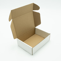 Boîte d'emballage personnalisée extra résistante pour vêtements et chaussures, couleur blanche, en carton ondulé, pour envoi express avec livraison plate