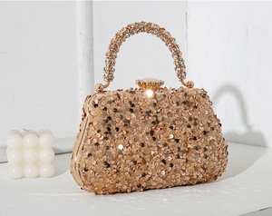 New Fashion Women's Evening Clutch Bag Square <strong>Sequin</strong> Chain Strap Magnetic Closure <strong>Handbag</strong> - Product Image 3