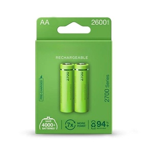Batterie ricaricabili AA da 27 mAh pre-caricate in fabbrica, blister da 2 batterie - Product Image 1