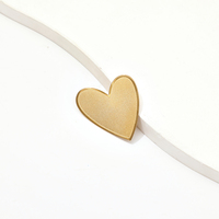Pendientes de Corazón Dorado con Cierre de Mariposa, Minimalistas, de Acero Inoxidable, Delicados, Regalo para Mujer