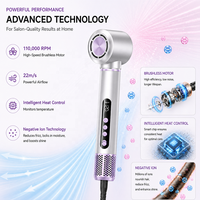 RUCHA Brosse Sèche-Cheveux 8-en-1 1400W 200M Ions Négatifs Séchage Rapide Fer à Boucler Automatique Multi-Styler Capillaire