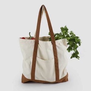 Bolsa de Compras de Lona de Algodón Orgánico Reciclado Personalizada de Alta Calidad con Logotipo Impreso Personalizado - Product Image 4