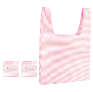 Hot Sale Eco Friendly Dot Pattern Polyester <b>Medium</b> <b>Size</b> Handled Shoulder Strap Folding Ball Shape Outdoor Use Shopping <b>Bag</b> - Product Image 1