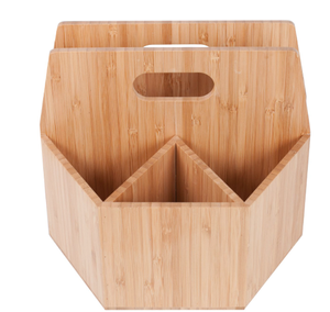 ที่ใส่ช้อนส้อมไม้ไผ่แบบหมุนได้ (เป็นมิตรกับสิ่งแวดล้อม) - Product Image 3