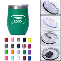 Pupor Vente en gros – Tasses à œufs isothermes en acier inoxydable 304 de 12 oz avec logo personnalisé, gobelets de voyage isolés pour bière, thé, café, avec couvercle