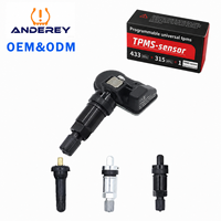 Sensor Tekanan Ban TPMS 315/433 MHz ANDEREY Universal yang Dapat Diprogram, Fungsi Pembelajaran Otomatis, Mengganti 98% Model Mobil
