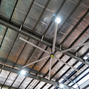 Ventilador de Techo Industrial HVLS de Alta Potencia de 12 Pies, Motor de CC sin Escobillas de Imán Permanente, Aspas de Aleación de Aluminio, Protección, Ahorro de Energía - Product Image 1