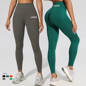 Leggings <span class=keywords><strong>de</strong></span> sport taille haute pour <span class=keywords><strong>femmes</strong></span>, pour fitness, gym et yoga, effet push-up, ultra doux, vente en gros - Product Image 4