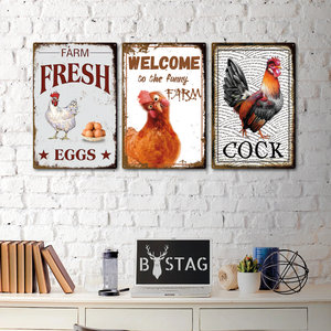 Letreros Metálicos Vintage Rústicos <span class=keywords><strong>de</strong></span> 20*30CM para Decoración <span class=keywords><strong>de</strong></span> Pared <span class=keywords><strong>de</strong></span> Casa <span class=keywords><strong>de</strong></span> Campo, Letrero <span class=keywords><strong>de</strong></span> Metal con Diseño <span class=keywords><strong>de</strong></span> <span class=keywords><strong>Huevo</strong></span> Fresco, Póster Metálico <span class=keywords><strong>de</strong></span> Animales - Product Image 5