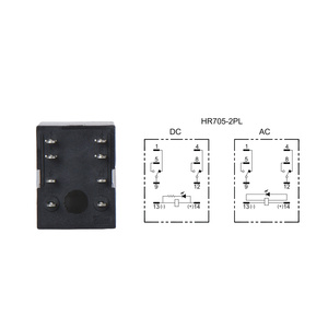 Relay Intermediet KACON HR705-2PL Seri 2A+2B/4A+4B 5A dengan Kontak Paduan Perak, Koil 24V, 8 Pin, Cina - Product Image 3