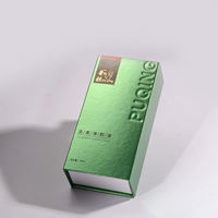 Carpeta Cosmética Rígida Personalizada al por Mayor, Verde Degradado, Impresión en Relieve, Ecológica, Reciclable, Empaque Moderno de Lujo para
