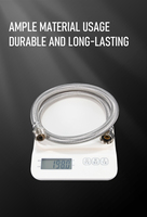 Tuyau flexible tressé en acier inoxydable 304 F1/2 x M1/2, raccord d'alimentation moderne pour robinet de cuisine et salle de bain, extension en laiton avec écrou mâle
