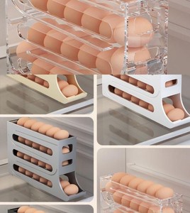 Distributeur d'œufs automatique à 4 niveaux, conteneur à œufs portable de grande capacité pour la cuisine - Product Image 5