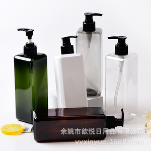ขวดปั๊มสี่เหลี่ยม Xinyue ขนาด 500 มล. สำหรับเจลอาบน้ำ โลชั่น เจลล้างมือ แชมพู ขวดพลาสติกเปล่าพร้อมหัวปั๊ม - Product Image 1