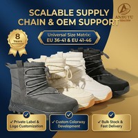 Bottes d'hiver imperméables matelassées pour hommes et femmes, antidérapantes avec grip pour la glace, doublées de fausse fourrure, pliables, vente en gros