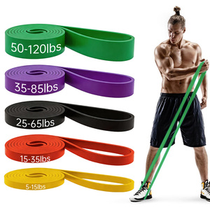 Set dikke, zware weerstandsbanden voor de sportschool, duurzaam elastisch TPE rubber voor bodybuilding training en oefeningen - Product Image 1