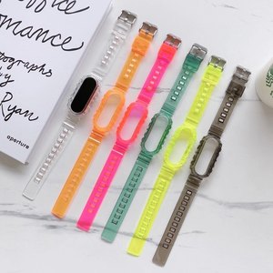 Correa de repuesto deportiva para Xiaomi <span class=keywords><strong>Mi</strong></span> <span class=keywords><strong>band</strong></span> 3, 4, 5, <span class=keywords><strong>6</strong></span>, transparente, TPU - Product Image 1