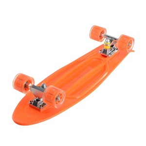 สเก็ตบอร์ดครุยเซอร์ขนาด 22 นิ้ว แผ่นรองกันลื่นสำหรับเด็ก สไตล์แฟชั่น ล้อสีน้ำเงินและสีแดง - Product Image 5