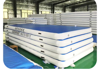 Tapis gonflable de piste d'air en PVC de logo personnalisé pour la gymnastique et le fitness tapis de tour de sol de 3m pour sauter le tapis de culbutage de gymnastique