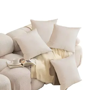 Wash 90% Feather Square Pillow To Relieve Post-Stress White Feather Throw Pillow