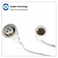 Adaptateur mâle étanche IP67 Xinglin M13 12V pour éclairage LED extérieur, avec capuchon anti-poussière à 3 broches et 3 conducteurs, câble en cuivre