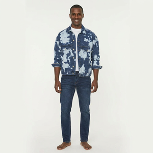 Factory Outlet Handsome Look High Street Men Jeans Jacket OEMODM Service Vintage Terry Attractive Look Chaqueta de mezclilla para hombre - Product Image 1