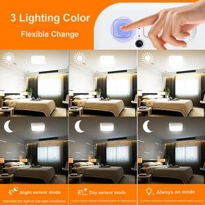 Cảm biến chuyển động điều khiển từ xa <span class=keywords><strong>LED</strong></span> trần ánh sáng có thể sạc lại pin Powered đèn nhựa Cơ sở 3 CCT vuông <span class=keywords><strong>LED</strong></span> Đèn trần - Product Image 4