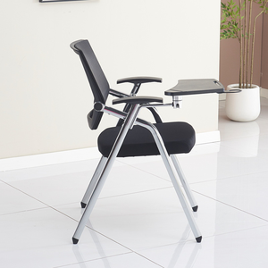 Modern Fabric Executive Office Study Table Chair with <b>Writing</b> <b>Pad</b> for Training Room - Product Image 3