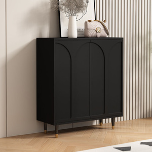 <span class=keywords><strong>Commode</strong></span> à tiroirs noire avec éclairage LED, <span class=keywords><strong>double</strong></span> ensemble, meuble de rangement multifonctionnel et coiffeuse - Product Image 3