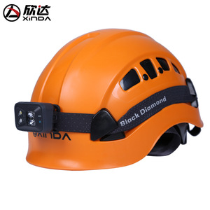 Casco de Seguridad Tipo V Xinda Naranja para Escalada en Roca y Rapel, Protección para la Cabeza con Suspensión de 6 Puntos y Ranuras - Product Image 3